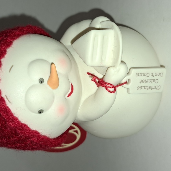 Dept 56 Snowman Snowpinions  Christmas Calories Don't Count TOO CUTE - Picture 5 of 6